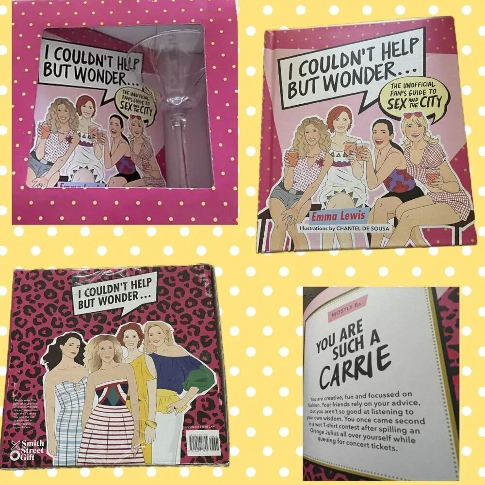Smith Street Gift Sex &The City Ultimate Guide 96 Page Book & Cocktail Glass Set
